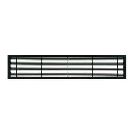 Giumenta-Architectural Grille AG10 Series 6in x 48in Solid Alum Fixed Bar Supply/Return Air Vent Grille, Black-Matte 100064804